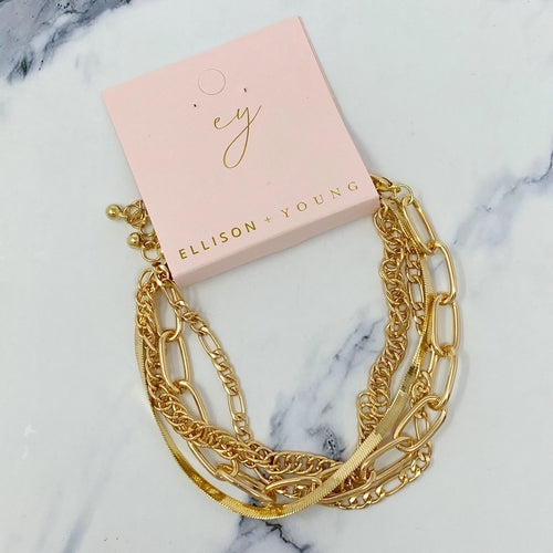 Gold Plated Chain Anklet Set of 4 – Layerable, Lead & Nickel Free
