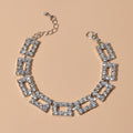 Simulated Cubic Zirconia Tennis Bracelet – Silver & Gold, 18–21cm Adjustable