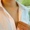 Gold Plated Cross Necklace with Side Detail – 16" Chain, Lead & Nickel Free